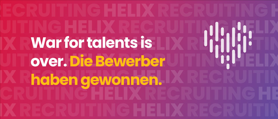 War for talents is over. Die Bewerber haben gewonnen.