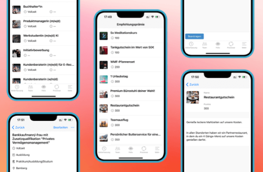 Screenshot Empfehlungsmanagement