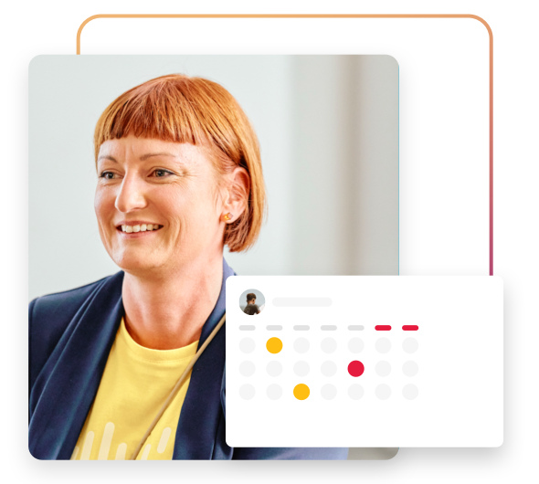 Mitarbeiter und Grafik zum Thema Recruiting