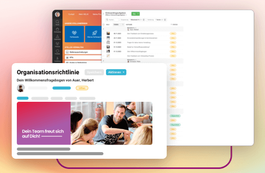 Ausschnitt aus dem Onboarding in HELIX